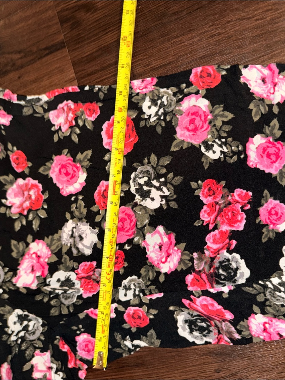 Y2K Black Pink Floral Wide Leg Lounge Pants One Size - Picture 8 of 9